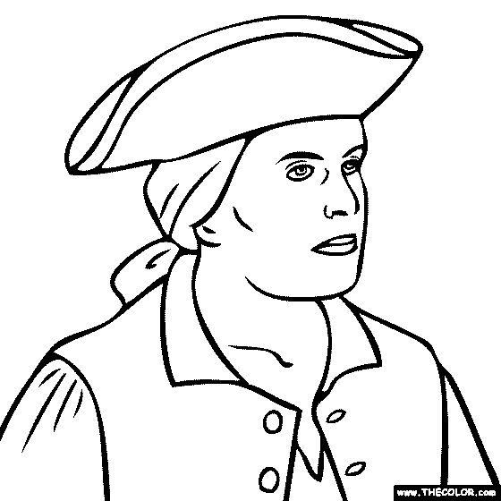 Paul revere coloring page paul revere drawings coloring pages