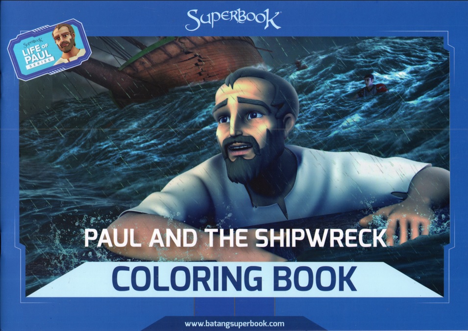 Pcbs cbn paul the shipwreck coloring bookbible story superbook