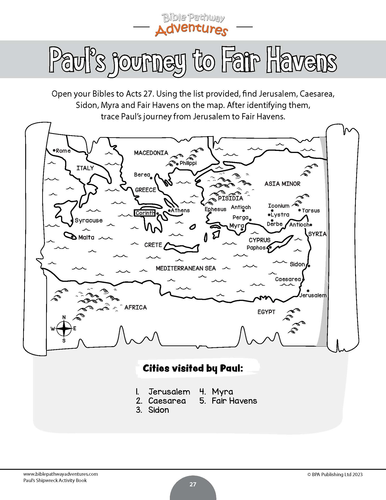 Pauls shipwreck activity book teaching resources