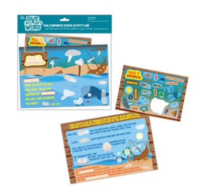 Pauls shipwreck activity card and sticker sheet