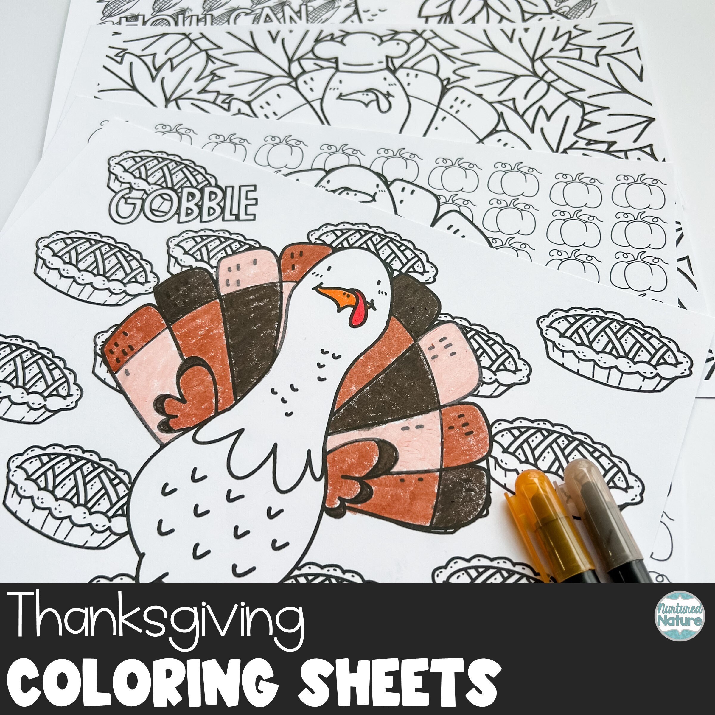 Thanksgiving coloring pages for kids turkey printable thanksgiving activities for kids bulletin board ideas elementary instant download