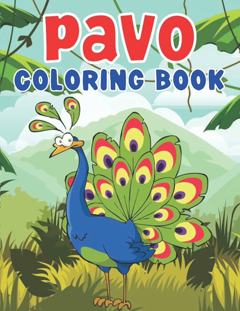 Pavo coloring book this beautiful pavo coloring books designs to color for pavo lover holt marlon books
