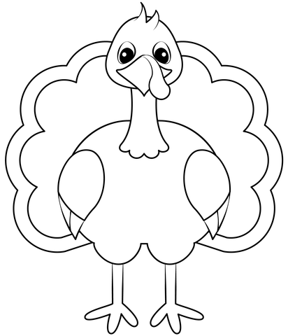 Dibujo de pavo para colorear dibujos para colorear imprimir gratis