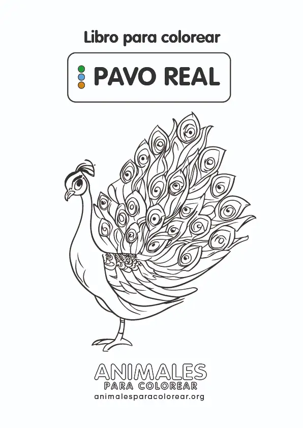 Pavos reales para colorear descarga e imprime gratis