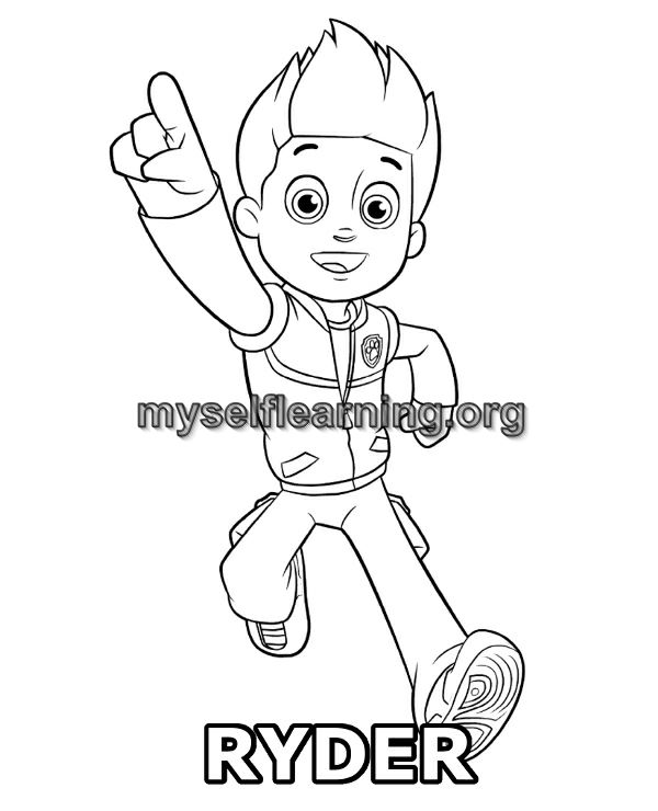 Paw patrol cartoons coloring sheet instant download