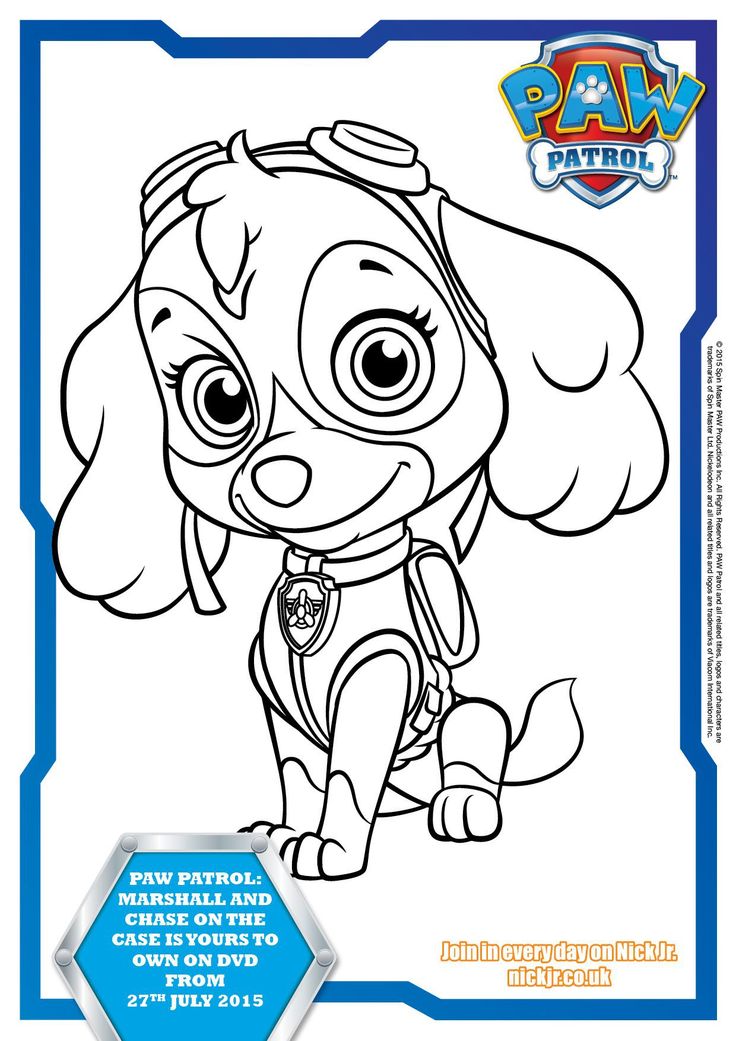 Paw patrol colouring pages and activity sheets free printables paw patrol coloring paw patrol coloring pages marshall paw patrol