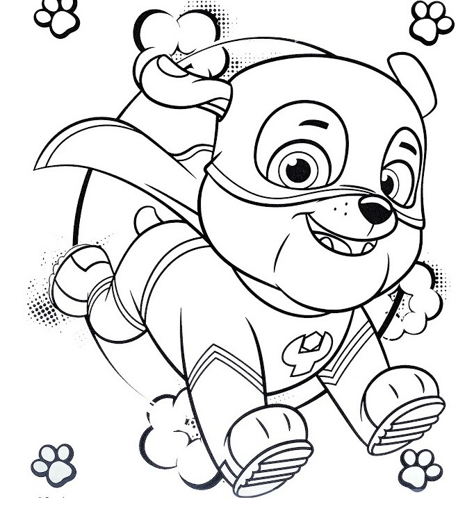 Rubble paw patrol coloring pages