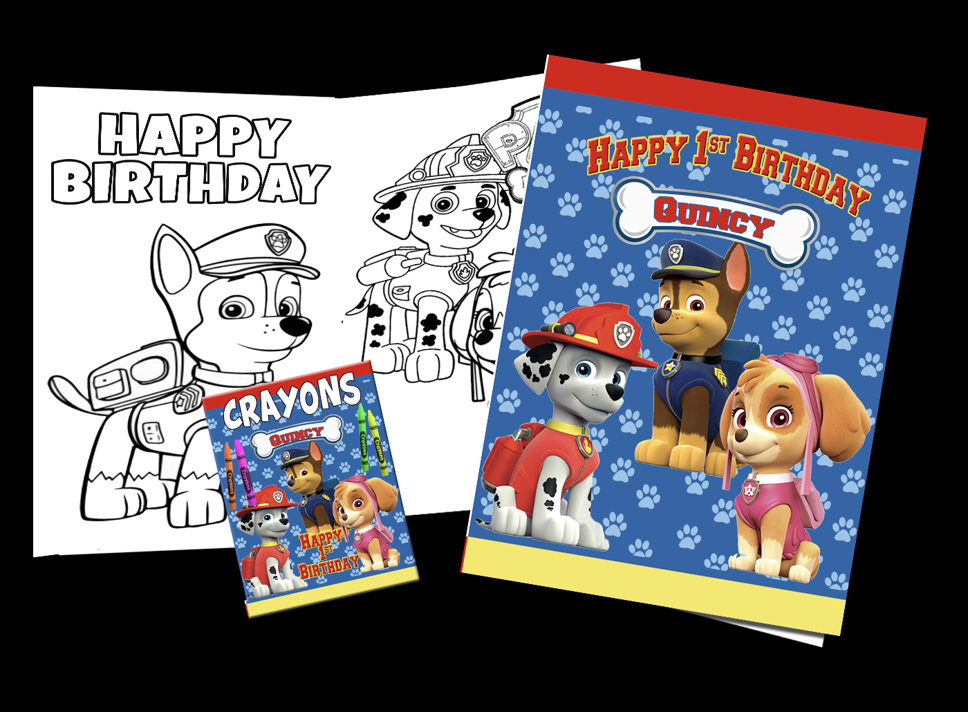 Paw patrol coloring sheet and crayon pack