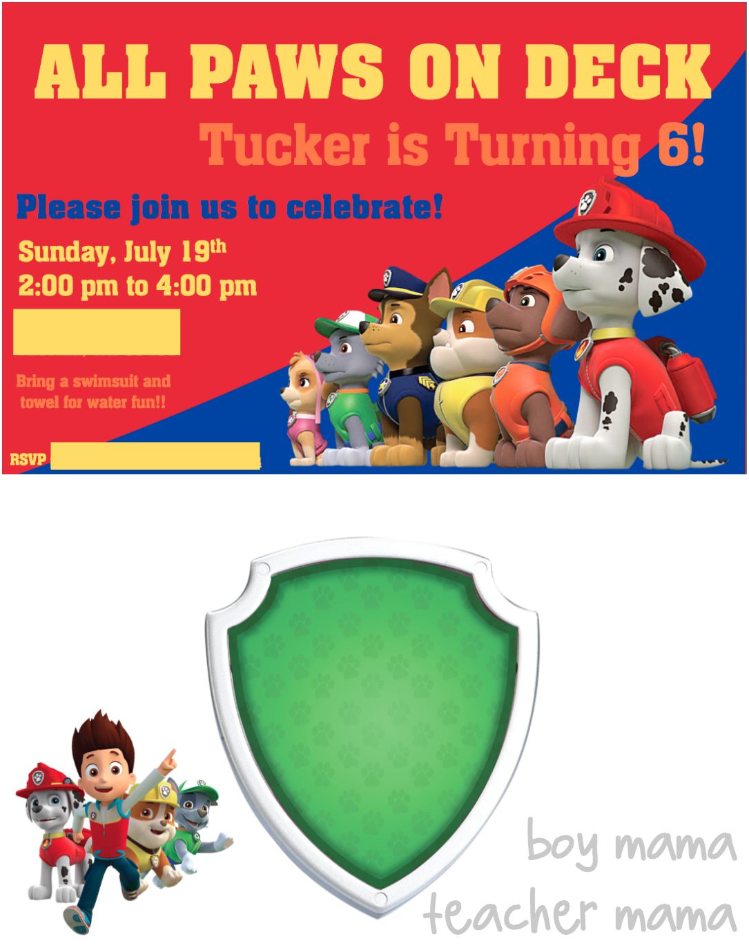 Paw patrol birthday party