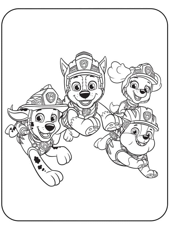 Paw patrol birthday coloring page