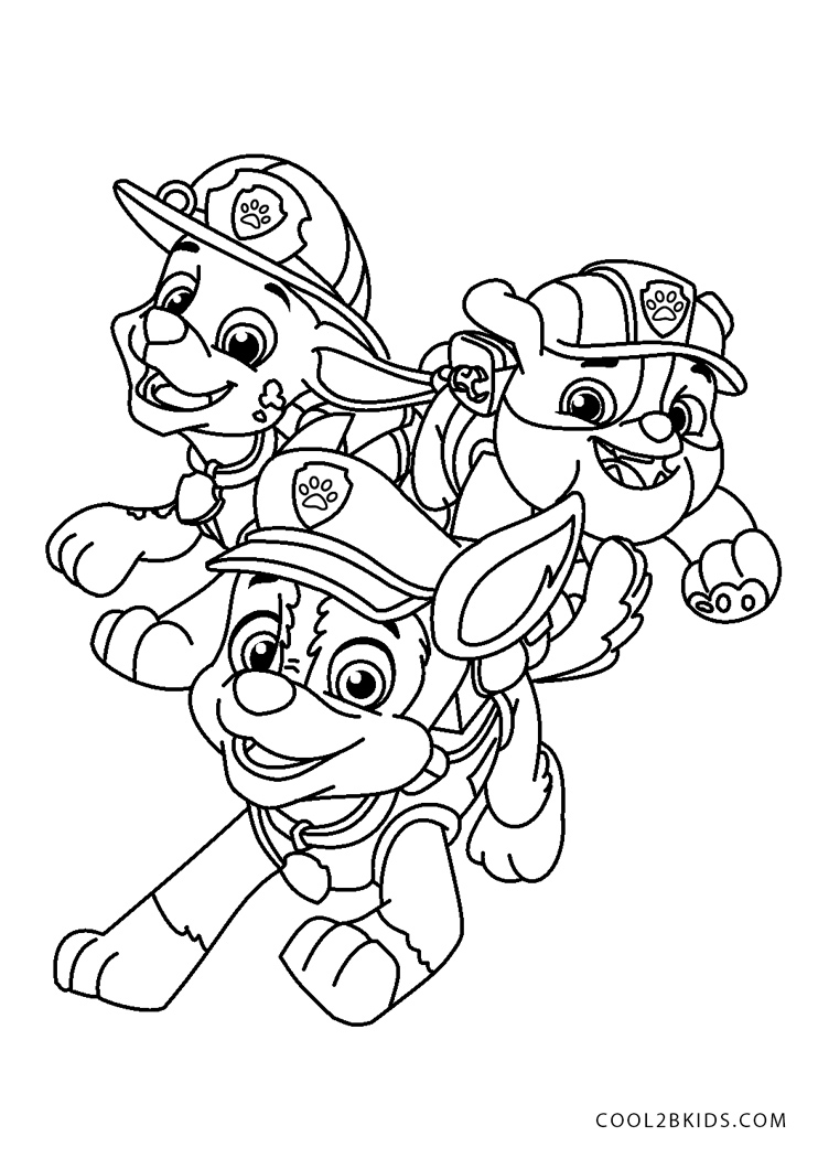 Free printable paw patrol coloring pages for kids