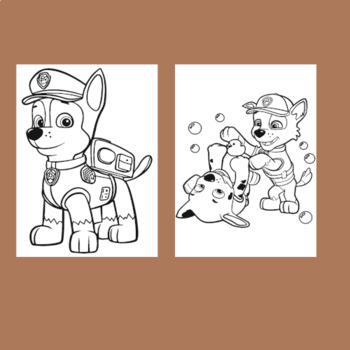 Paw patrol coloring book by clip art tpt