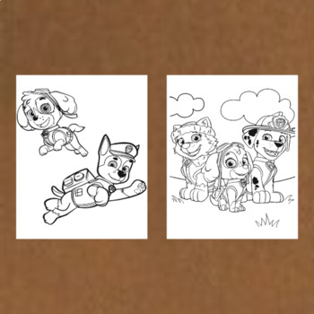 Paw patrol coloring book by clip art tpt