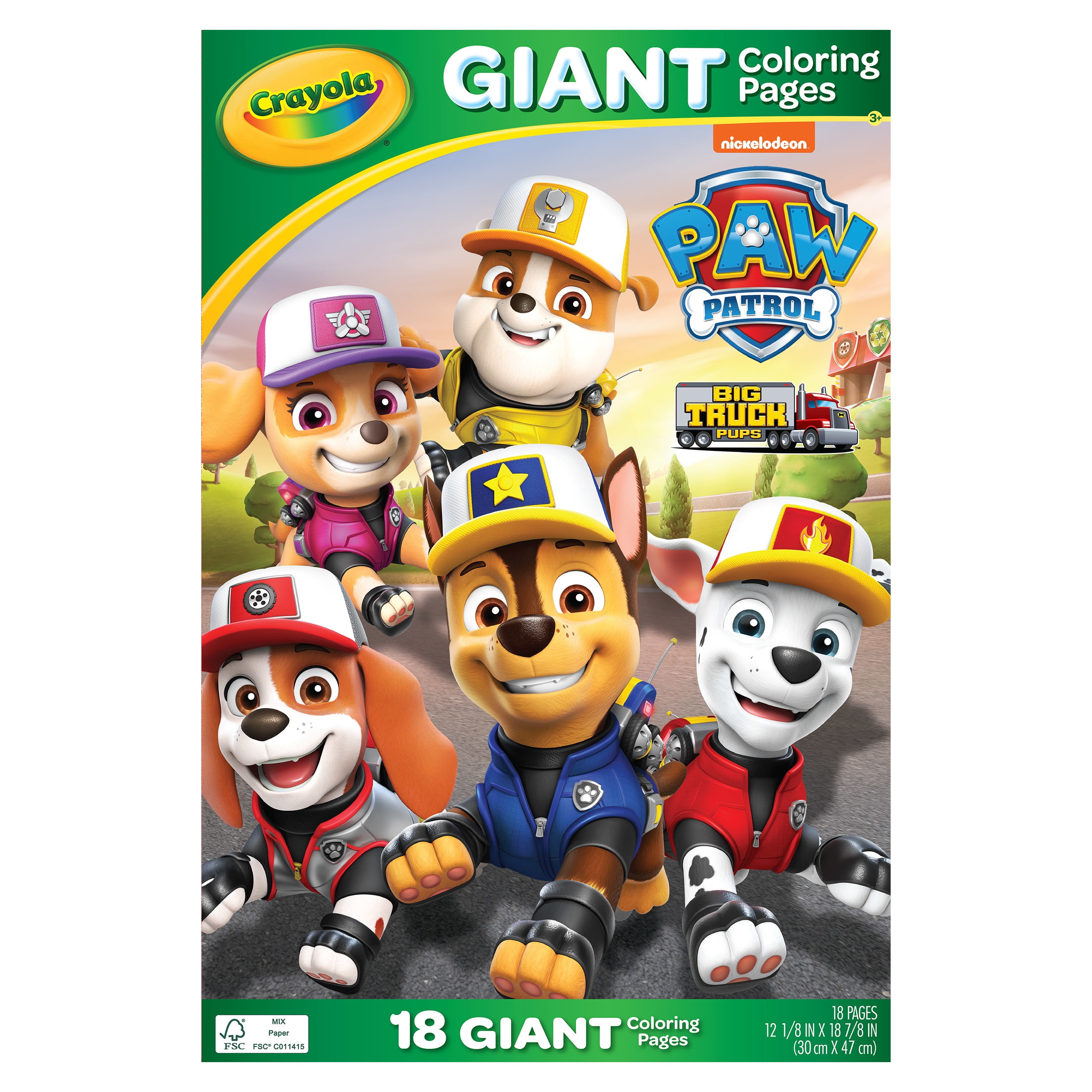 Crayola paw patrol giant coloring book pages coloring pages gifts for kids ages