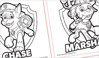 Free printable coloring sheets â paw patrol friends official site