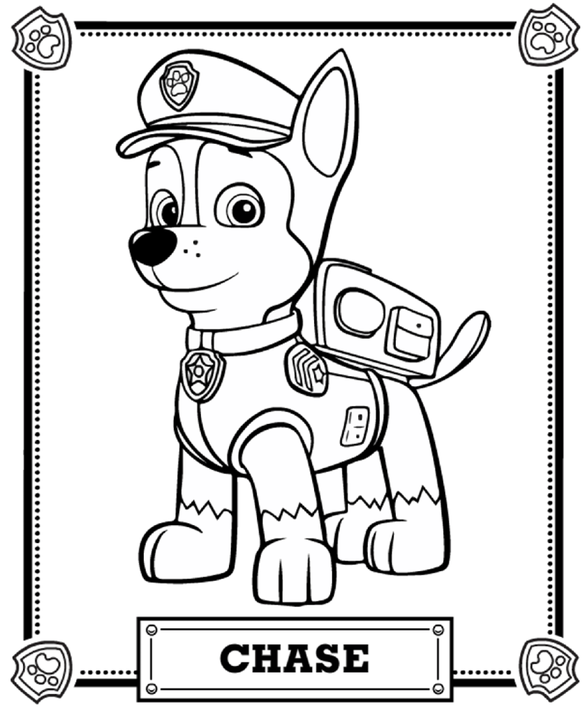 Paw patrol coloring pages