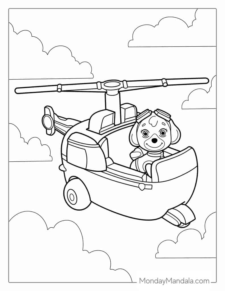 Paw patrol coloring pages free pdf printables