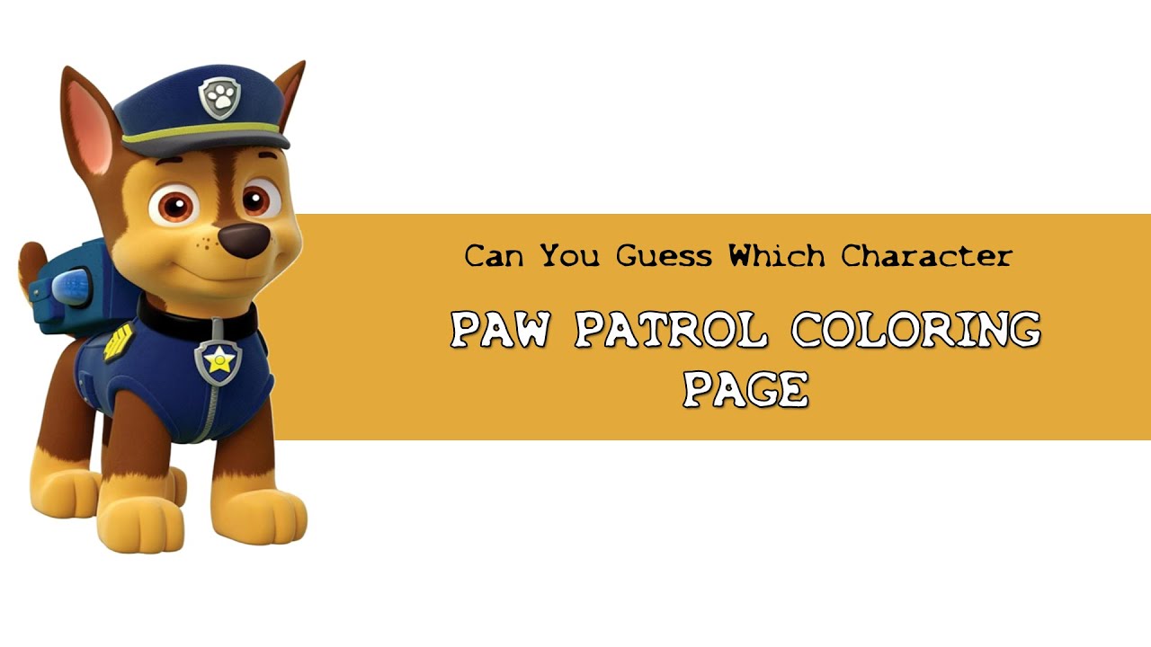 Paw patrol coloring page can you guess which character i colored fun kids video