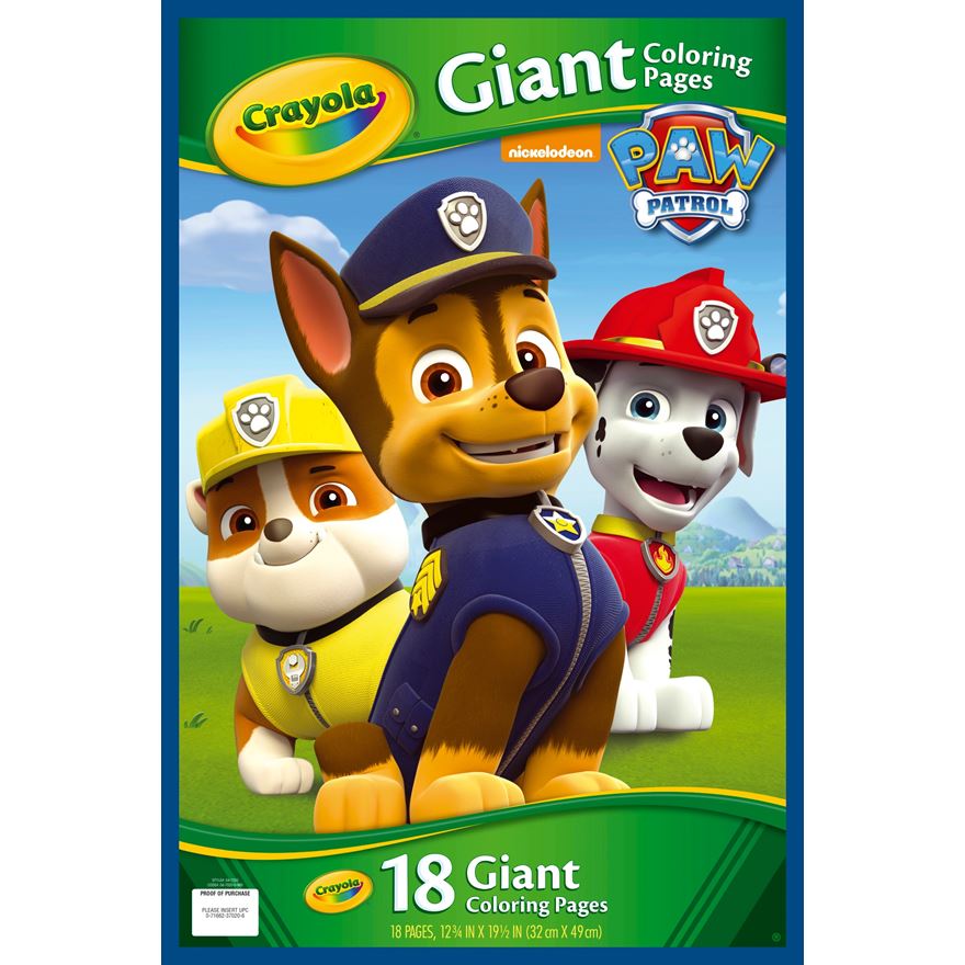 Crayola paw patrol colour pages