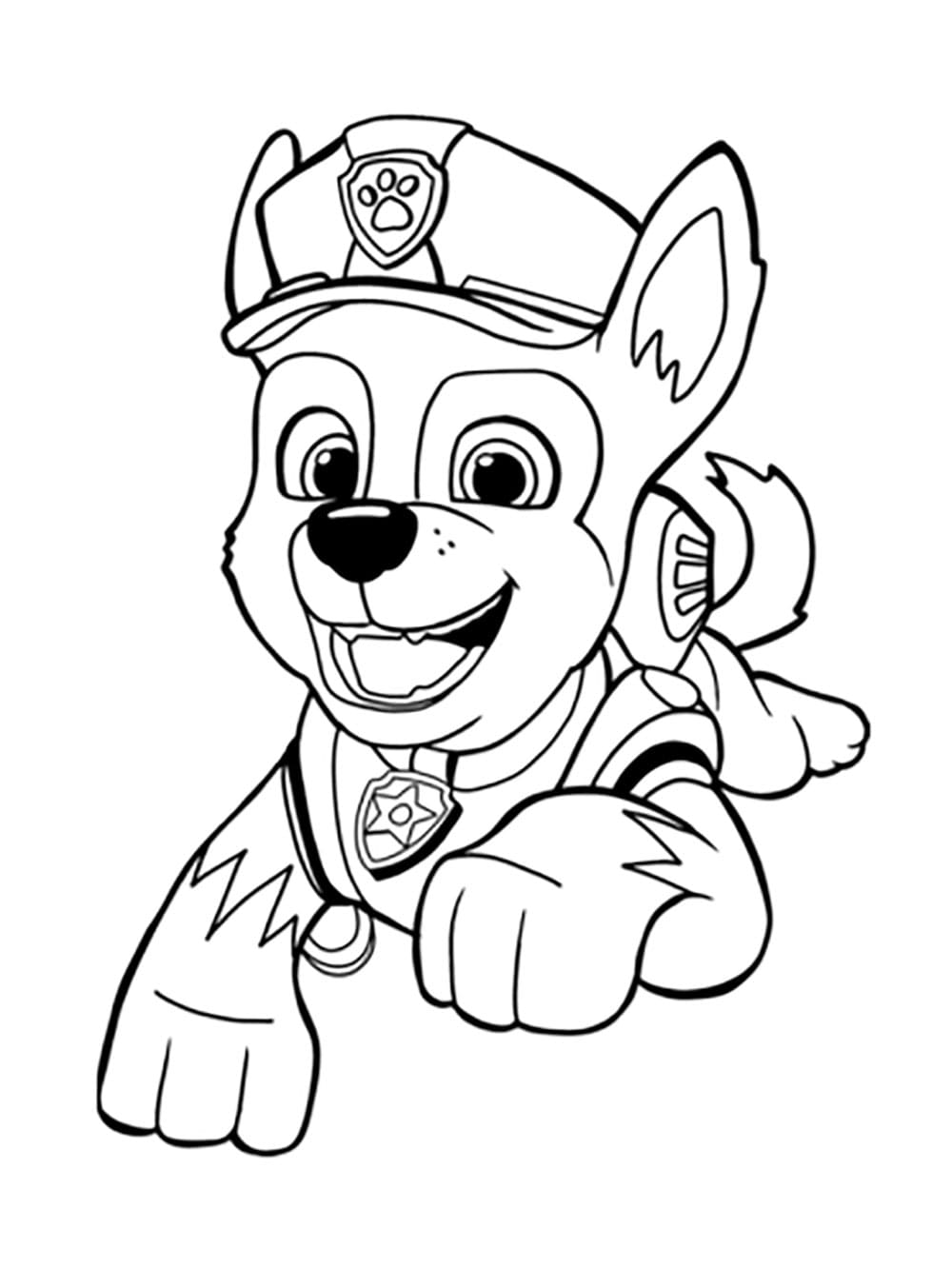 Happy chase coloring page