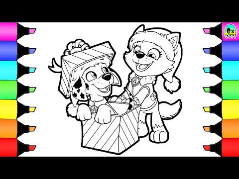 Coloring pages paw patrol christas colouring book for children