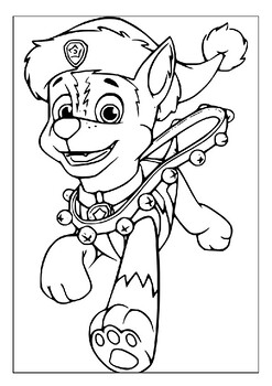 Make christmas merry with printable paw patrol coloring pages for kids pdf