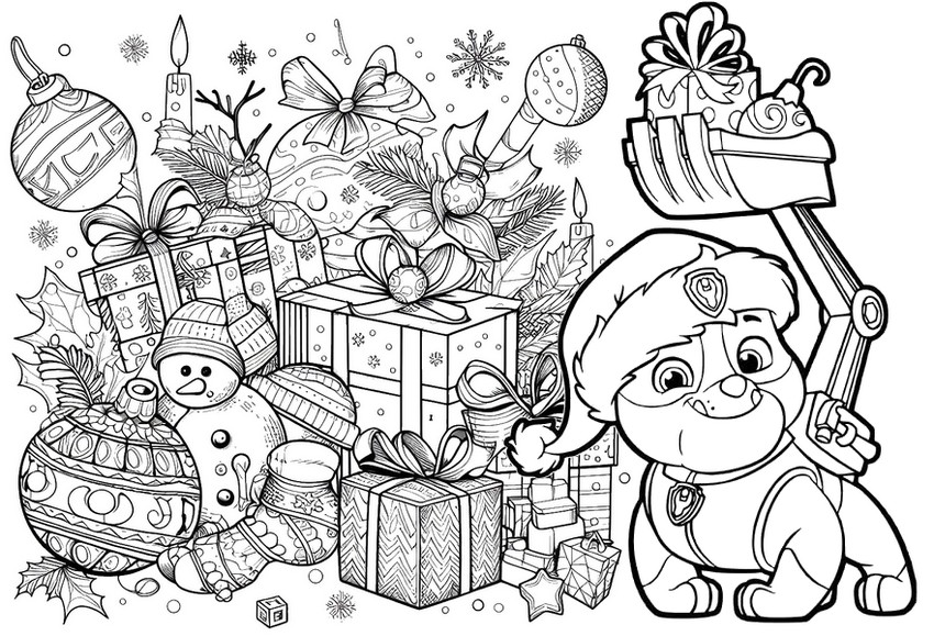 Coloring page paw patrol