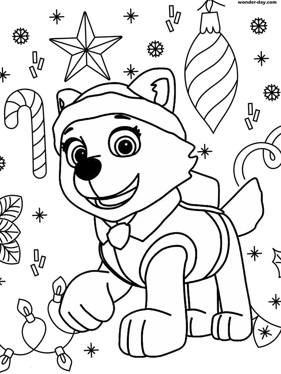 Christmas coloring pages paw patrol print a wonder day â coloring pages for children and adults