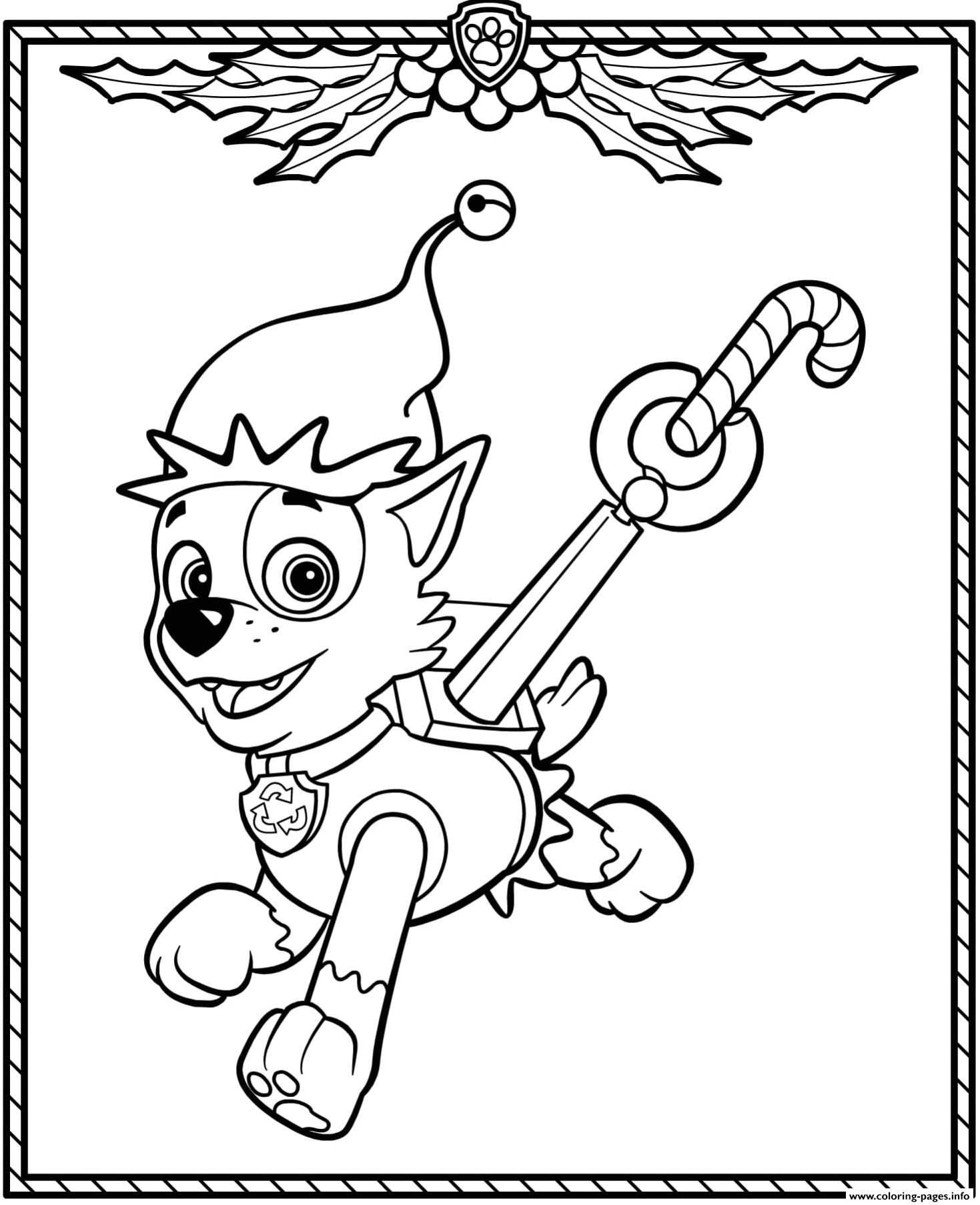 Print paw patrol holiday christmas rocky coloring pages paw patrol coloring paw patrol christmas christmas coloring pages