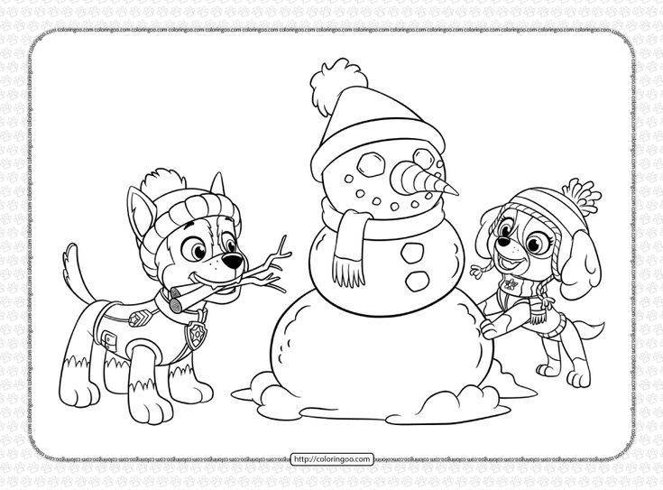 Holidays with the paw patrol pups coloring page paw patrol coloring pages paw patrol coloring paw patrol christmas