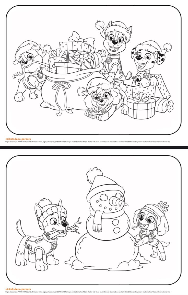 Paw patrol christmas coloring page paw patrol christmas paw patrol coloring pages paw patrol coloring