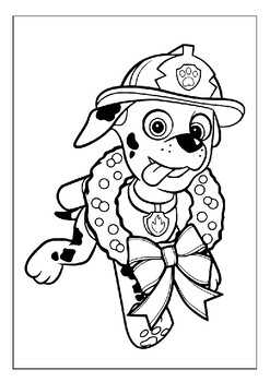 Make christmas merry with printable paw patrol coloring pages for kids pdf