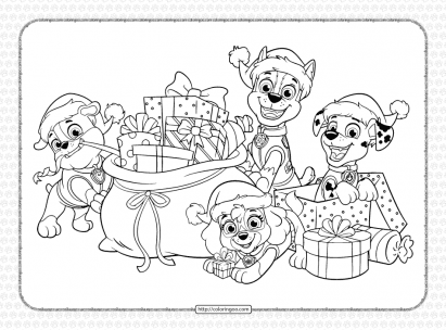 Paw patrol coloring pages free pdf printables