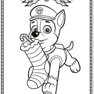 Paw patrol christmas coloring pages printable for free download