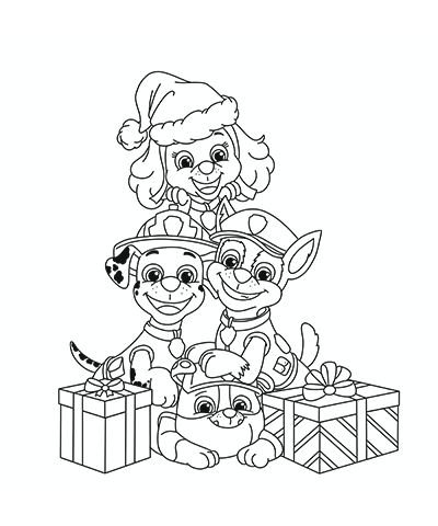 Paw patrol coloring page birthday free printable drawings