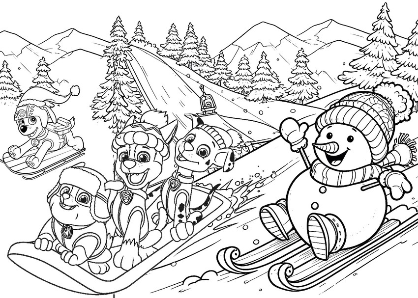 Coloring pages paw patrol