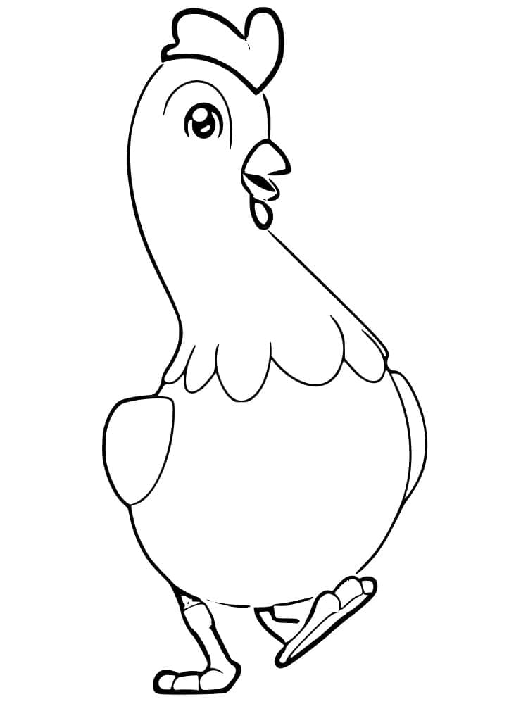 Chickaletta from paw patrol coloring page