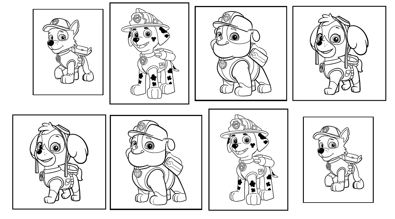 Paw patrol cartoons â free printable coloring pages