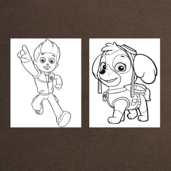 Paw patrol coloring book by clip art tpt