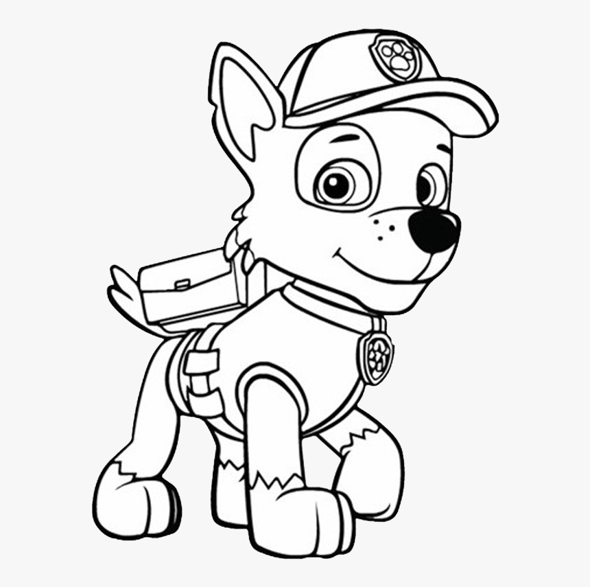 Paw patrol coloring pages hd png download transparent png image