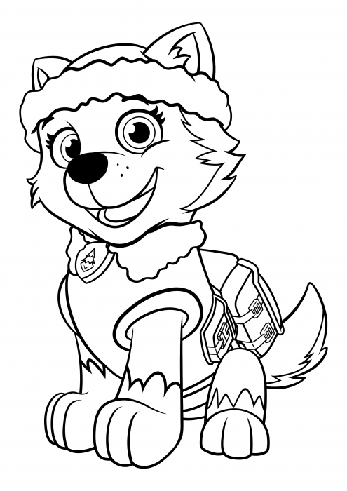 Mountain ranger everest coloring pages paw patrol coloring pages