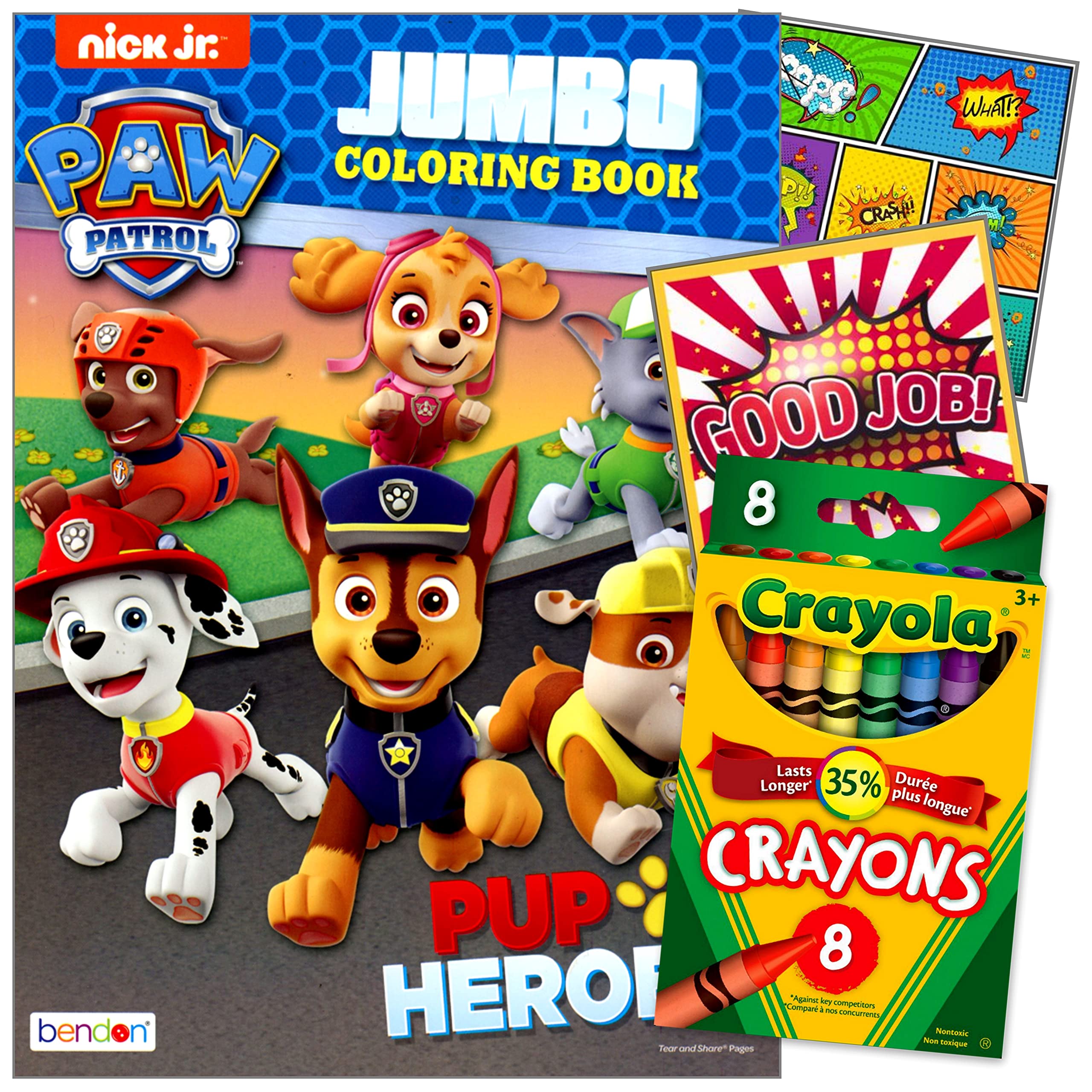 Disney studios paw patrol coloring book and crayons bundled with specialty separately licensed gww reward stickers toys games