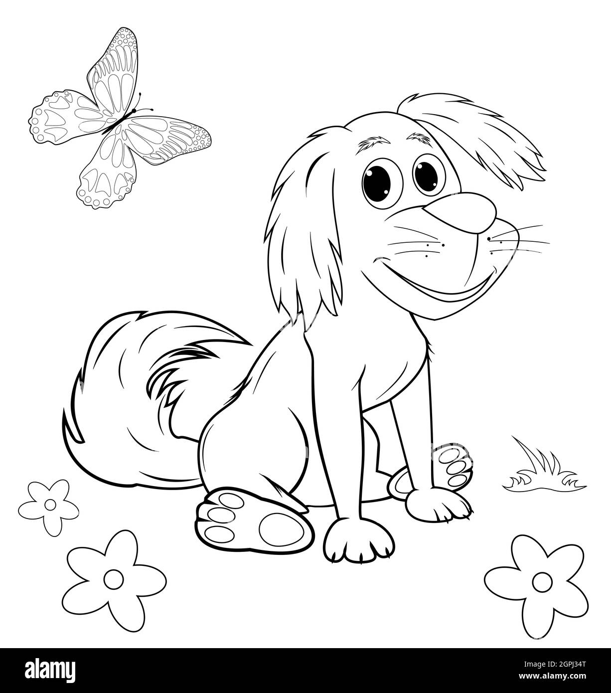 Dog coloring hi