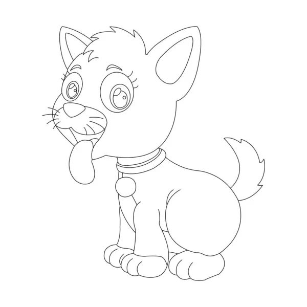 Coloring page outline cute cat animal coloring page cartoon vector stock vector by softflora