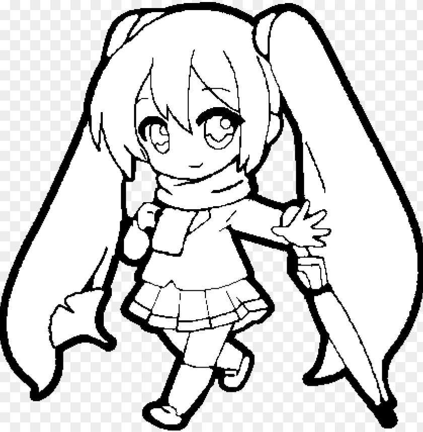 Free download hd png cute hatsune miku coloring pages download miku chibi para colorear png transparent with clear background id