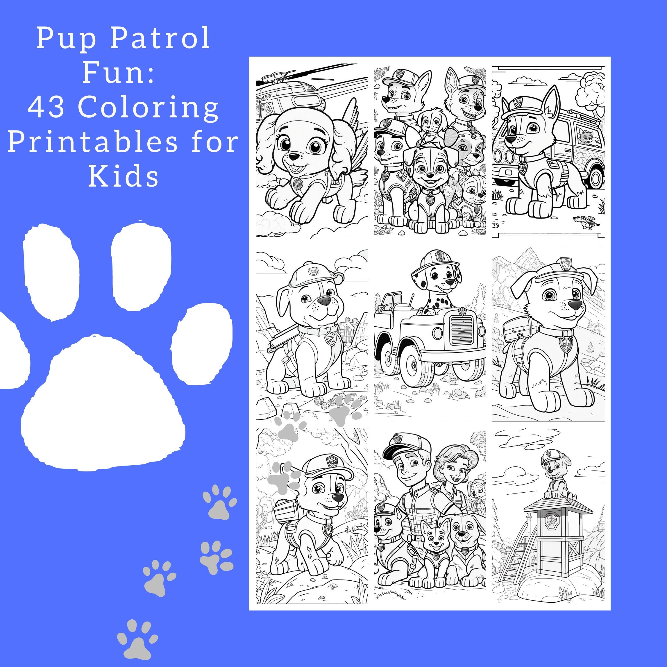 Paw pups coloring