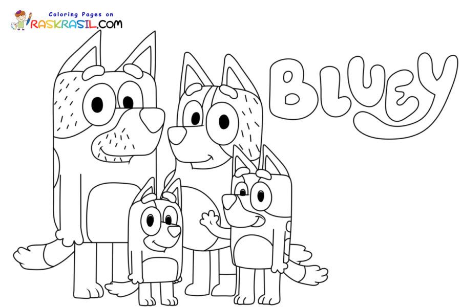 Bluey coloring pages