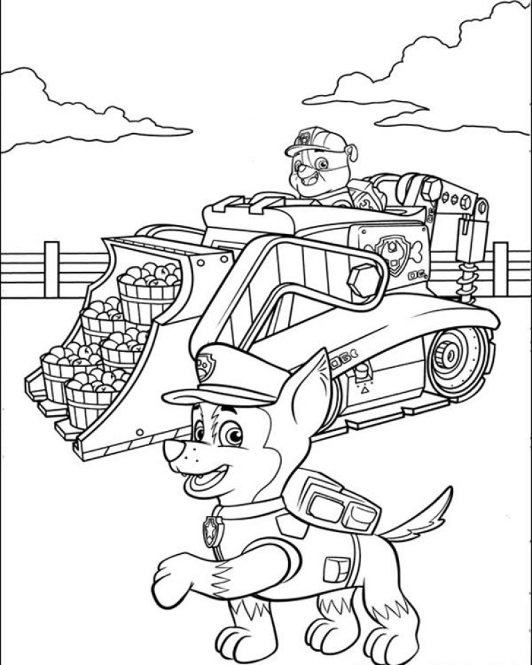 Get this paw patrol coloring pages for preschoolers