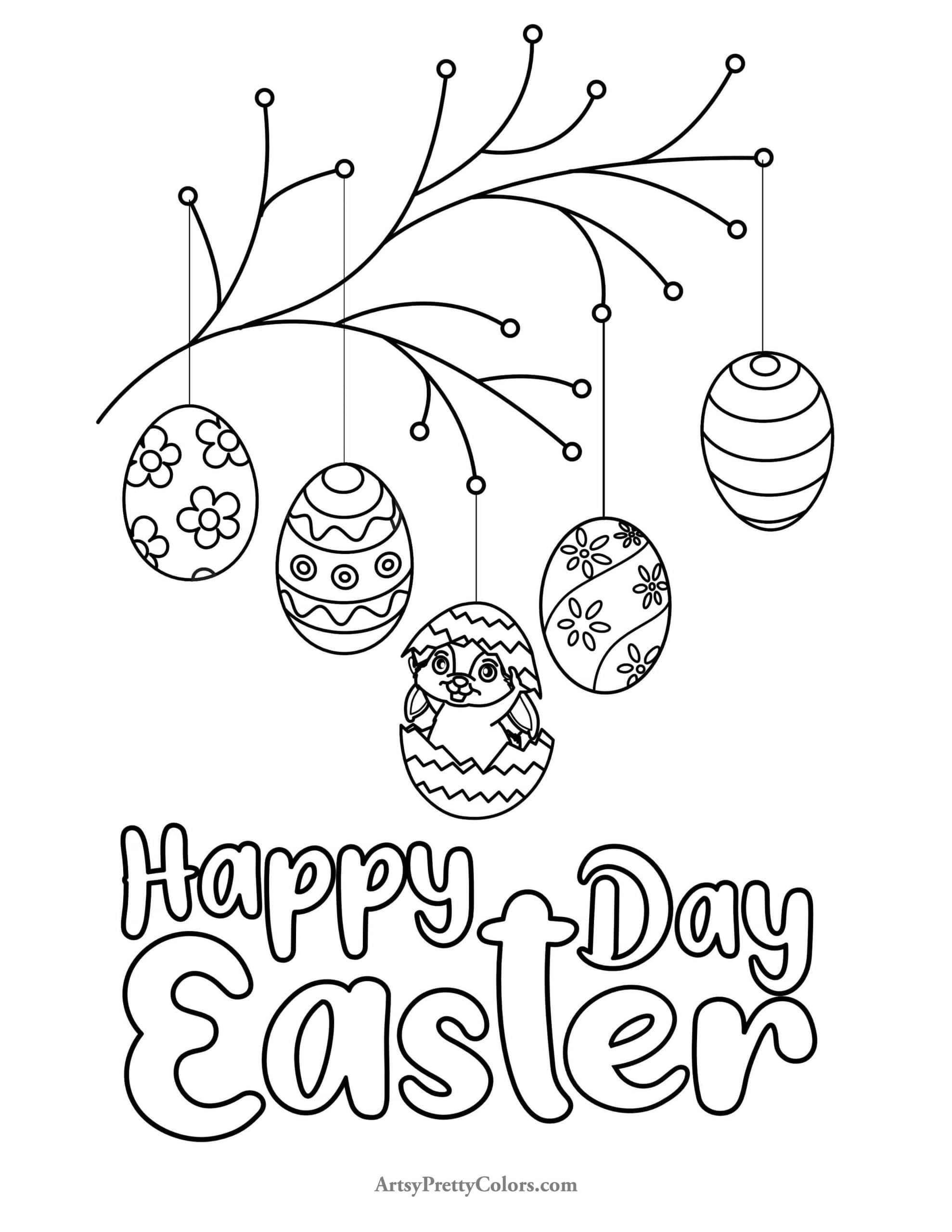 Free easter coloring pages for kids