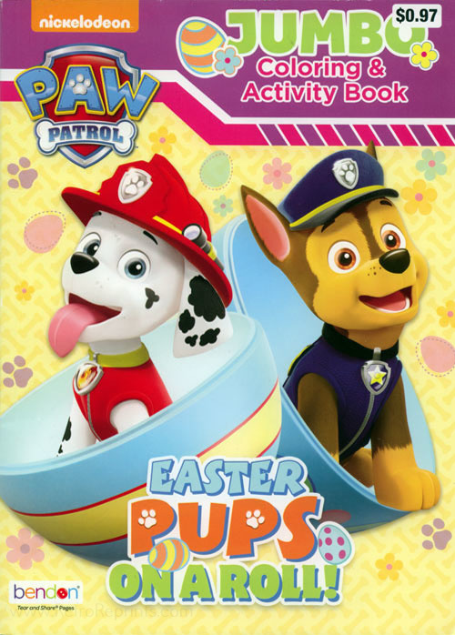 Paw patrol easter pups on a roll coloring books at retro reprints